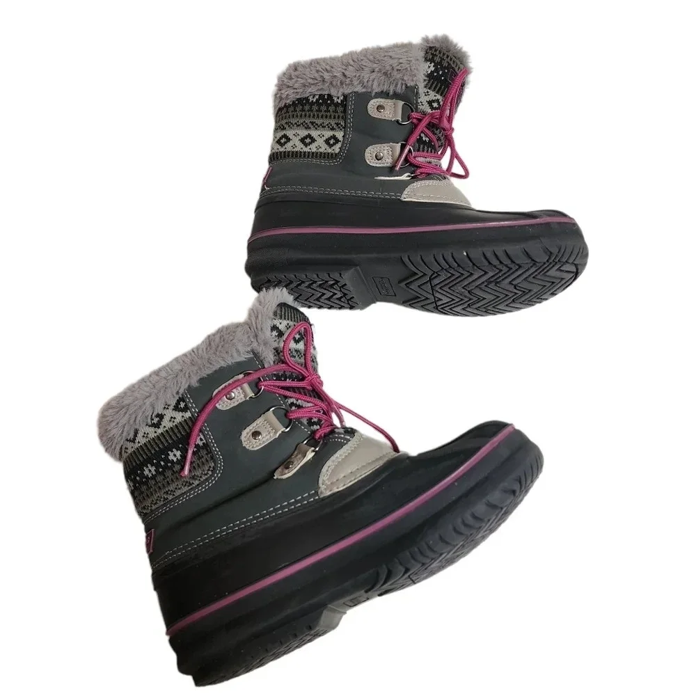 LONDON FOG Girls Tottenham Cold Weather‎ Warm Lined Snow Boot Size 4